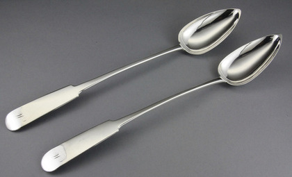 Scottish Provincial Silver Gravy Spoons (Pair) - Robert Keay, Perth